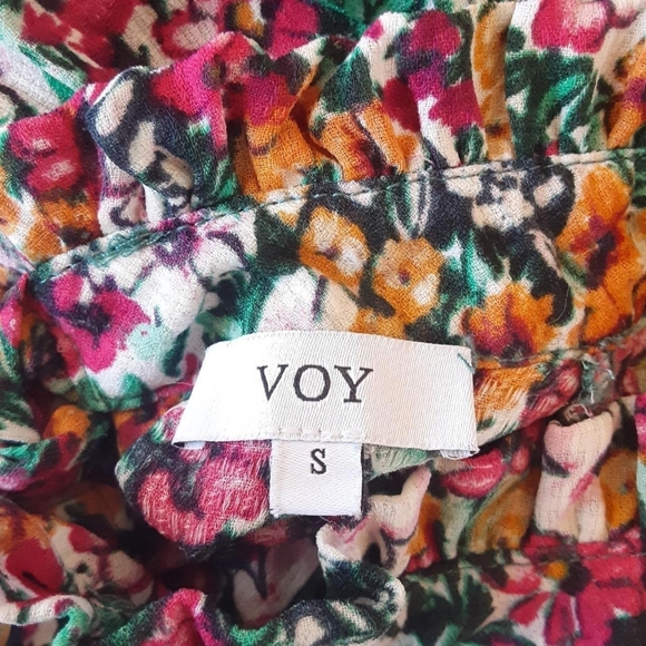 VOY Floral Pattern Blouse Women's Size Small - Picture 8 of 8